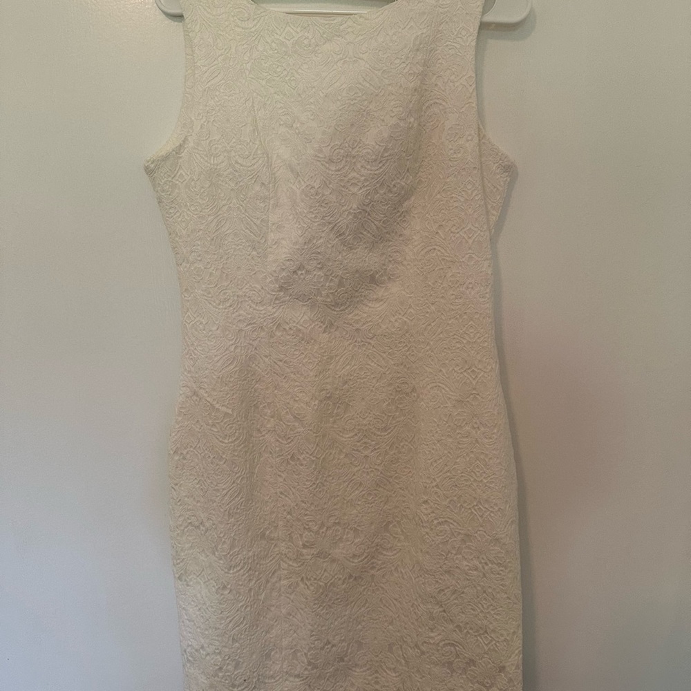 H&M White Jacquard Dress